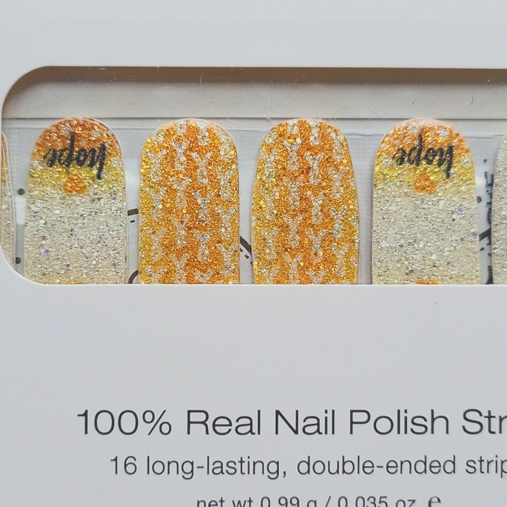 Color Street Hope, Love, Cure Real Nail Polish Strips 16 Strips NEW - Picture 3 of 9